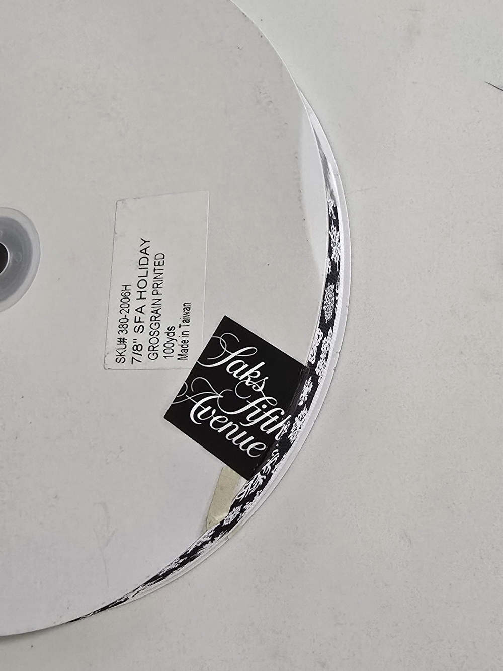 Saks Fifth Avenue Black & White Holiday Ribbon